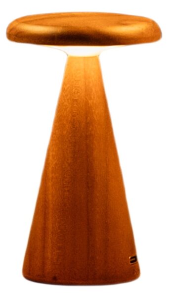 Lampada da tavolo LED di colore naturale con paralume in legno (altezza totale 14 cm) Sylva – Gingko