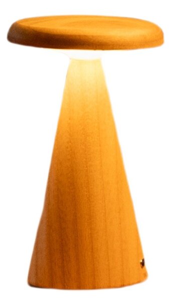 Lampada da tavolo LED di colore naturale con paralume in legno (altezza totale 14 cm) Sylva – Gingko