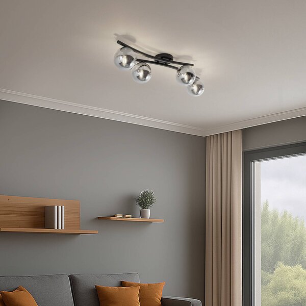 Plafoniera soffitto Opus EMIBIG LIGHTING, dimmerabile, Nero, Soggiorno / Sala da pranzo, Metallo, Moderno, Plafoniera