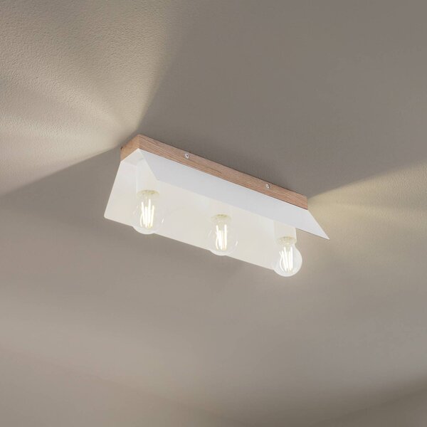 Plafoniera soffitto Esme Lamkur, dimmerabile, Bianco / Opale, Soggiorno / Sala da pranzo, Metallo, Moderno, Plafoniera