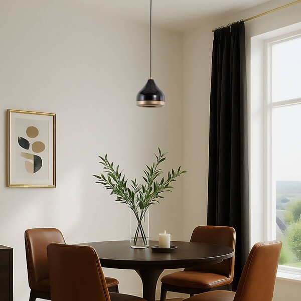 Lampada a sospensione Yildo Opviq, dimmerabile, Nero, Soggiorno / Sala da pranzo, Metallo, Moderno, Lampada a sospensione
