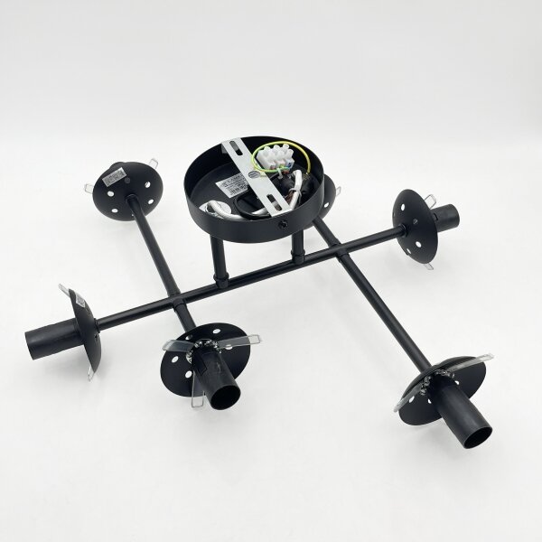 Brilagi - Lampadario a plafone MALONY 6xE14/20W/230V nero