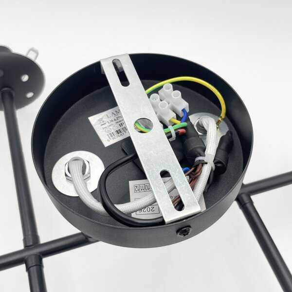 Brilagi - Lampadario a plafone MALONY 6xE14/20W/230V nero