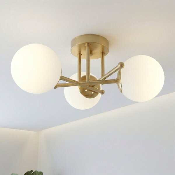 Brilagi - Plafoniera da soffitto MALIVA 3xE14/15W/230V oro/bianco