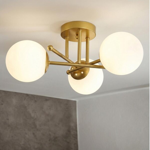 Brilagi - Plafoniera da soffitto MALIVA 3xE14/15W/230V oro/bianco