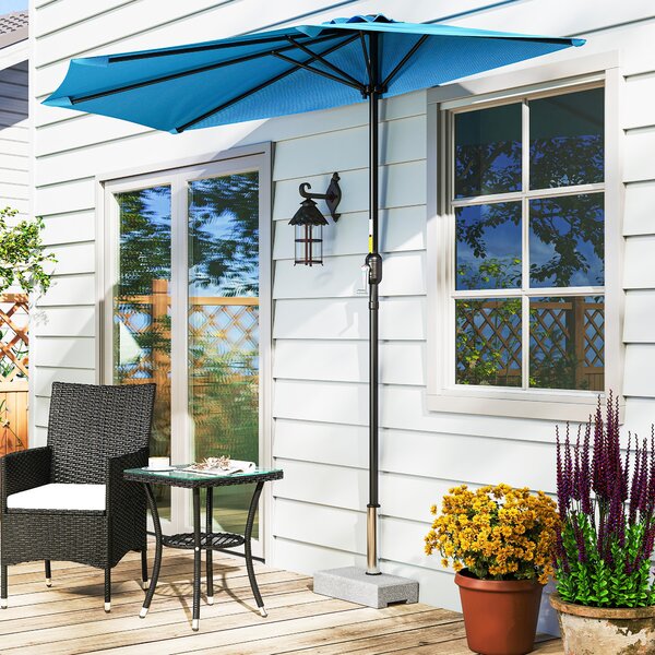 Outsunny Base per Ombrellone da Giardino 25kg per Pali da Ø32mm, Ø38mm e Ø48mm, in Granito e Acciaio Inox, 45x22.5x40 cm, Grigia|Aosom