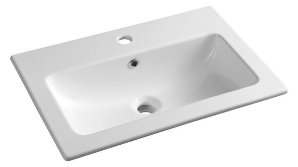 Lavabo bianco in ceramica 60x40 cm Practico – Sapho