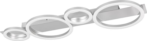 Lampada da soffitto a LED, lampada da soffitto, metallo, colore cromo, L 72 cm