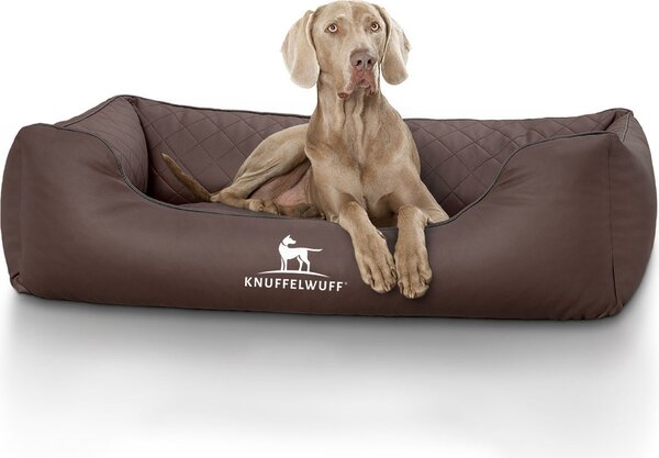 Letto per cani Milano in Pelle finta trapuntata XL marrone