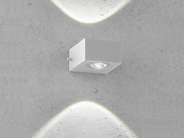 Fischer & Honsel Lampada da parete per esterni a LED Helsinki argento
