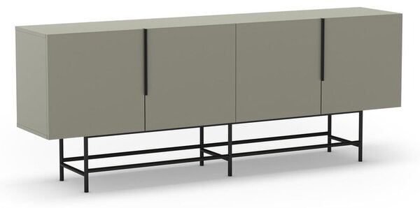 Cassettiera bassa grigio-verde 200x77,5 cm Eldia - Marckeric