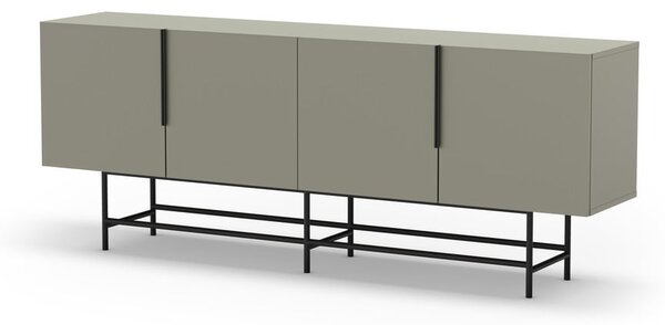 Cassettiera bassa grigio-verde 200x77,5 cm Eldia - Marckeric
