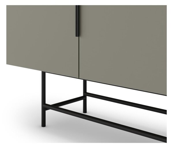 Cassettiera bassa grigio-verde 200x77,5 cm Eldia - Marckeric