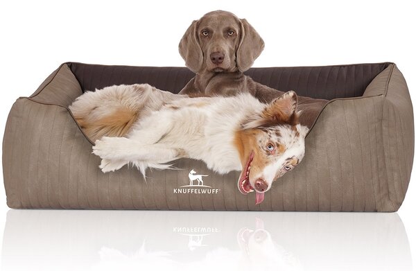 Cuccia ortopedica per cani Outlander in Pelle finta trapuntata al laser XXL marrone naturale
