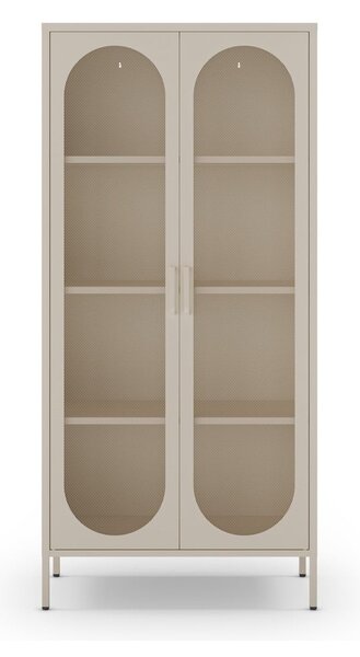 Armadietto color crema in metallo 80x170x40 cm Diora – Marckeric
