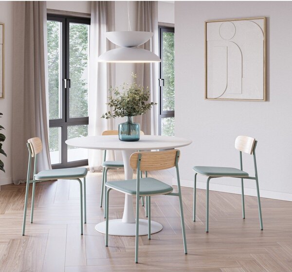 Sedie da pranzo in set verdi/di colore naturale 2 pz Adriana – Marckeric