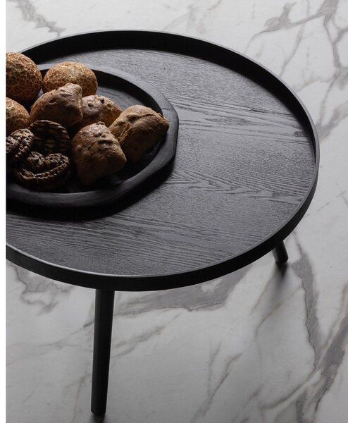 Tavolino nero , Ø 60 cm Mesa - WOOOD