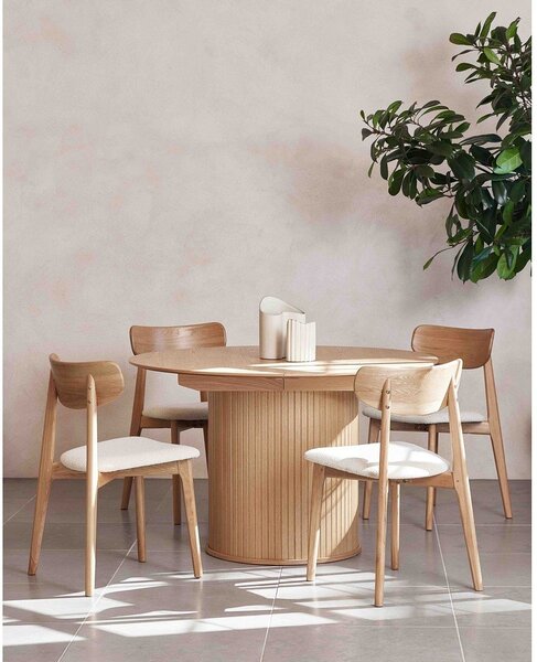 Sedia da pranzo in colore crema-naturale Elim - Unique Furniture