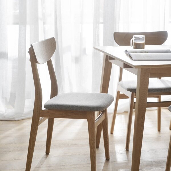 Set di 2 sedie da pranzo in colore naturale Rodham - Rowico
