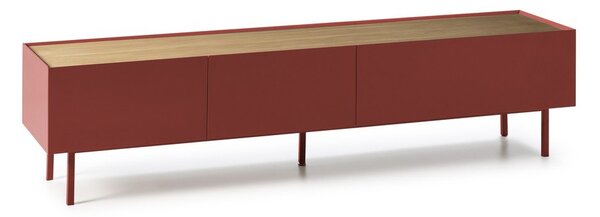 Mobile TV rosso scuro effetto rovere 180x45 cm Arista - Teulat