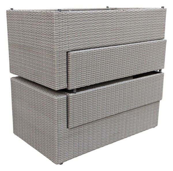 Set da giardino in rattan artificiale grigio per 4 persone Drammen - Bonami Selection