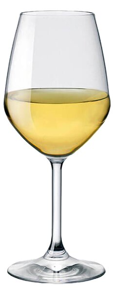 <p>Calice ideale per vini bianchi in vetro sottile, brillante e trasparente come il cristallo, qualità ed eleganza ad un prezzo estremamente conveniente, lavabile in lavastoviglie.</p>