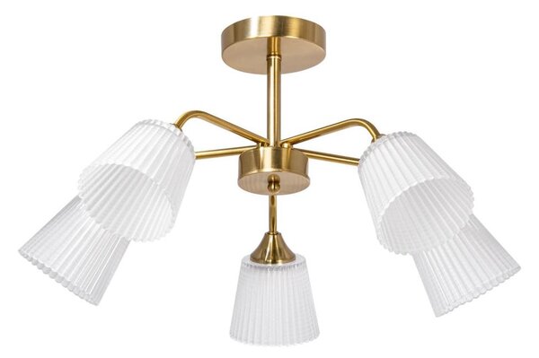 Lampadario a sospensione con supporto rigido 5xE14/60W/230V oro