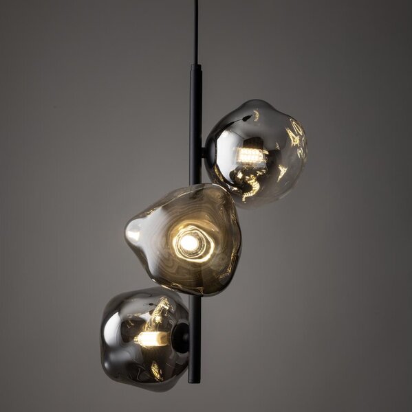 Brilagi - Lampadario a sospensione su cavo VULCANO 3xG9/8W/230V nero/nero fumé