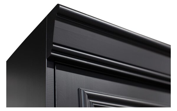 Vetrina nera in pino massiccio 110x215x44 cm Organize – WOOOD