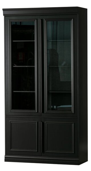 Vetrina nera in pino massiccio 110x215x44 cm Organize – WOOOD