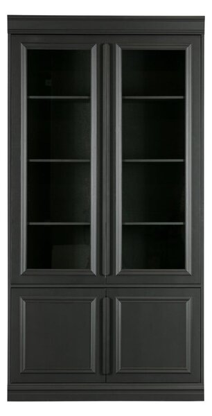 Vetrina nera in pino massiccio 110x215x44 cm Organize – WOOOD