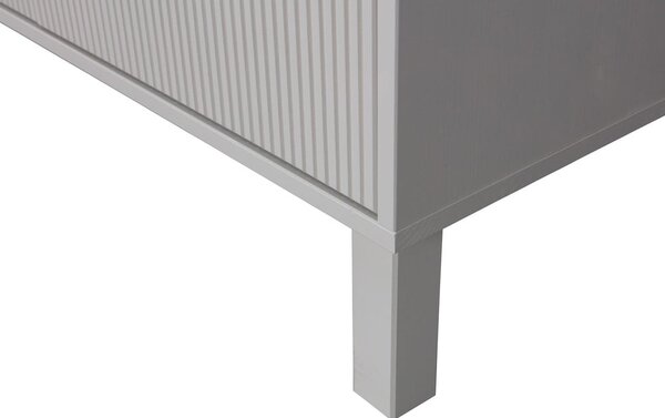 Cassettiera bassa grigio chiaro in legno di pino 94x91 cm Madu - WOOOD