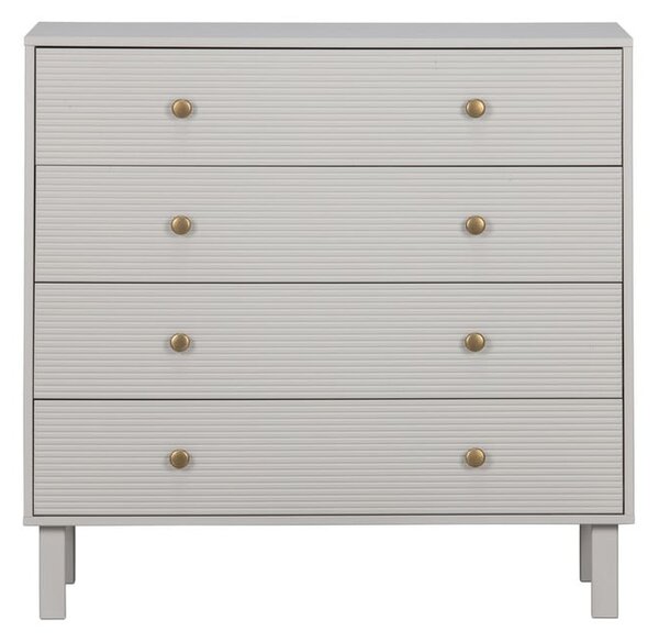 Cassettiera bassa grigio chiaro in legno di pino 94x91 cm Madu - WOOOD