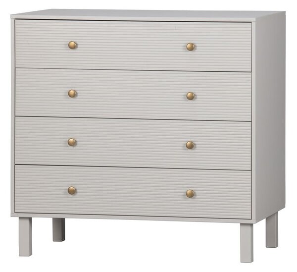 Cassettiera bassa grigio chiaro in legno di pino 94x91 cm Madu - WOOOD