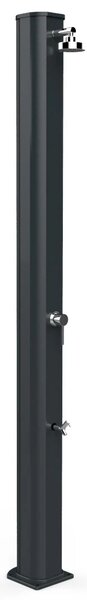 Doccia Solare da Giardino 40L Miscelatore e Lavapiedi Arkema Big Jolly Grigio Antracite