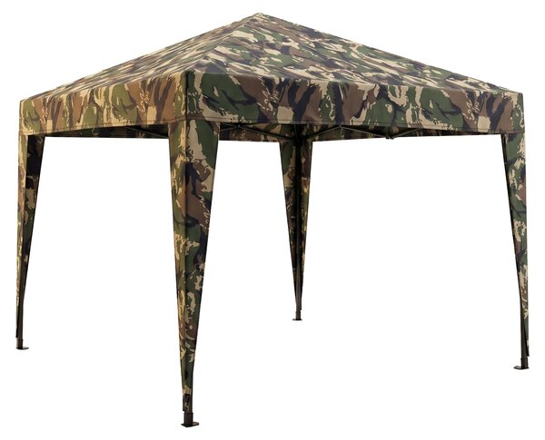 Gazebo A Fisarmonica 3x2 m da Giardino Pieghevole in Acciaio Camouflage