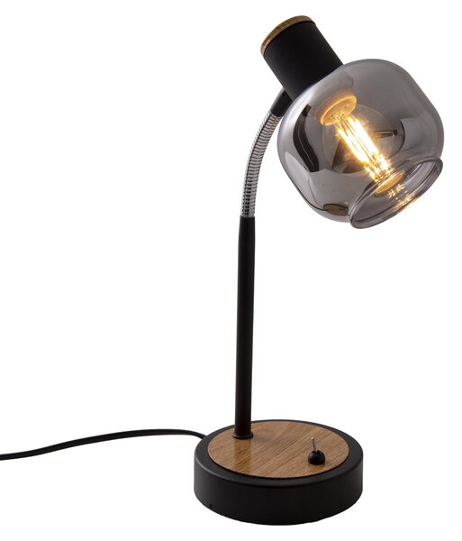 Lampada da tavolo Fumoso E14 Ø12cm nero