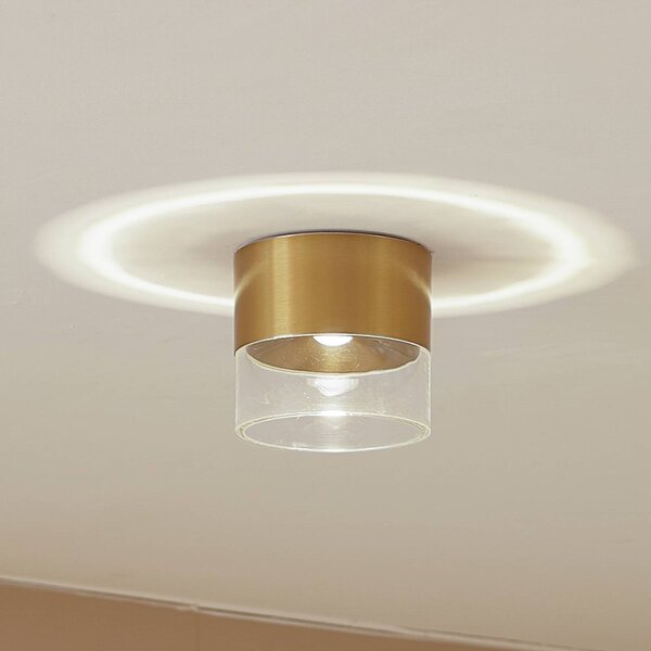 Plafoniera a LED Dalila Lindby, Ottone / Oro, Soggiorno / Sala da pranzo, Alluminio, Moderno, Plafoniera LED