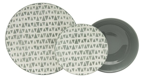 Servizio Piatti 18 Pezzi in Porcellana con Decori Collection Meridiana Decor