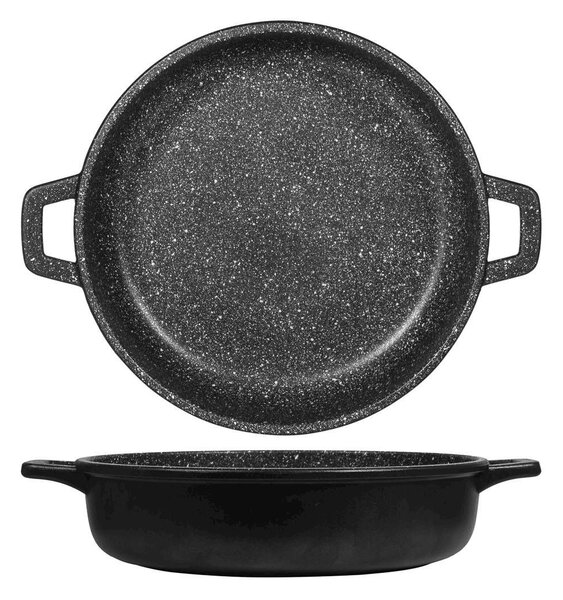H&H Tegame Due Manici Antiaderente Pietra Cm28