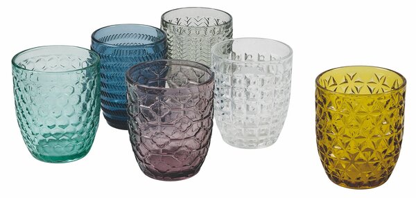 Set 6 Bicchieri Acqua in Vetro 300 ml VdE Tivoli 1996 Geometrie