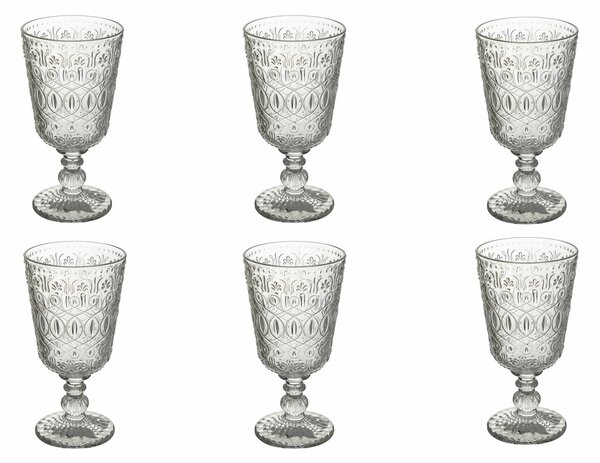 Set 6 Calici in Vetro 310 ml VdE Tivoli 1996 New Marrakech