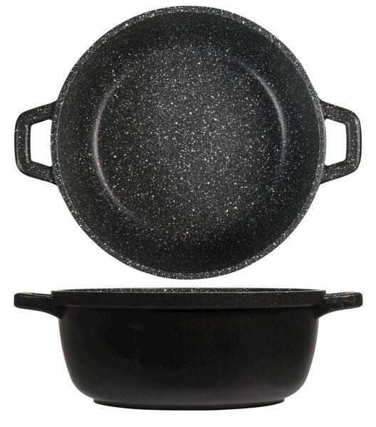 H&H Casseruola Antiaderente Pietra Due Manici Cm 20