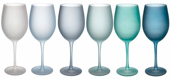 Set 6 Calici Frosted in Vetro 550 ml VdE Tivoli 1996 Happy Hour