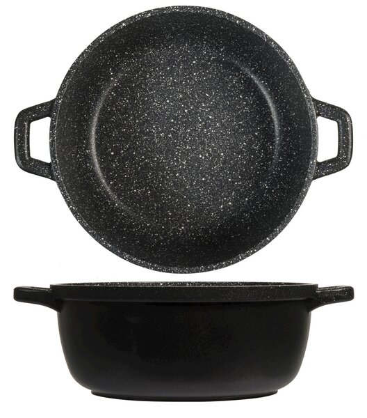 H&H Casseruola Antiaderente Pietra Due Manici Cm 20