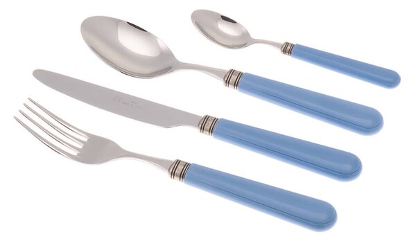 Servizio Set di Posate 24 Pezzi in Acciaio Inox Rivadossi Sandro Mistral Azzurro