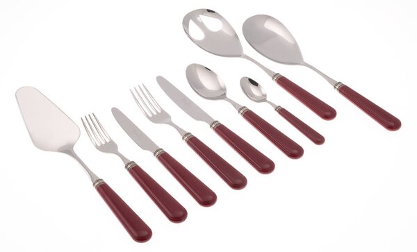 Servizio Set di Posate 75 Pezzi in Acciaio Inox Rivadossi Sandro Mistral Bordeaux