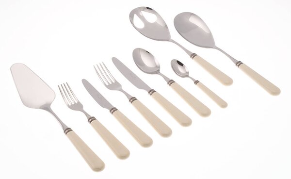 Servizio Set di Posate 75 Pezzi in Acciaio Inox Rivadossi Sandro Mistral Avorio