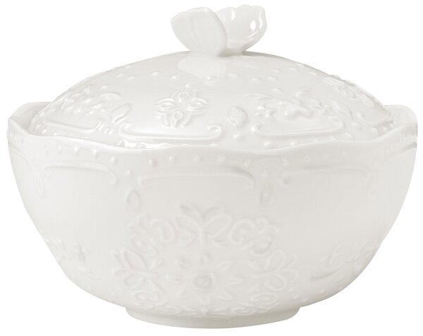 Coppetta Ø15x8 cm con Coperchio in Porcellana Kaleidos Charme Bianca