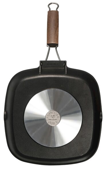 H&H Bistecchiera Antiaderente Pietra Manico Pieghevole Cm26